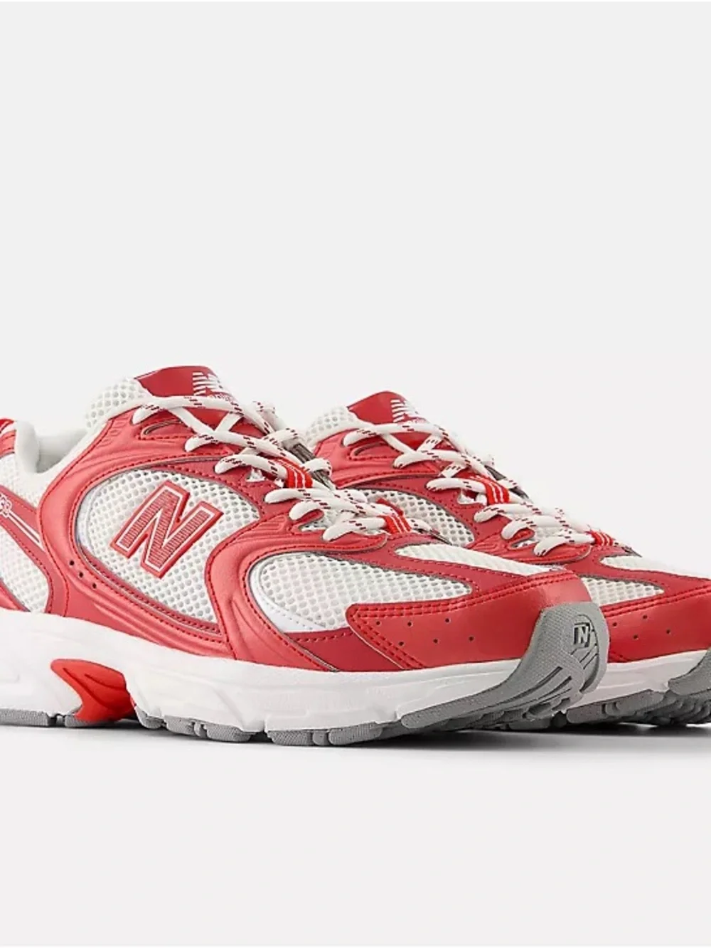 New Balance Red & White Men's Athletic Mesh Sneaker